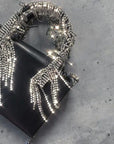 KARA MIDI FRINGE Crystal Tassel Bag