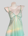 French Lace Mesh Front-Clasp Camisole Nightgown