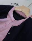MIU-Style Wool-Blend Layered Knit Cardigan