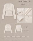 Twist Front Stretch Top