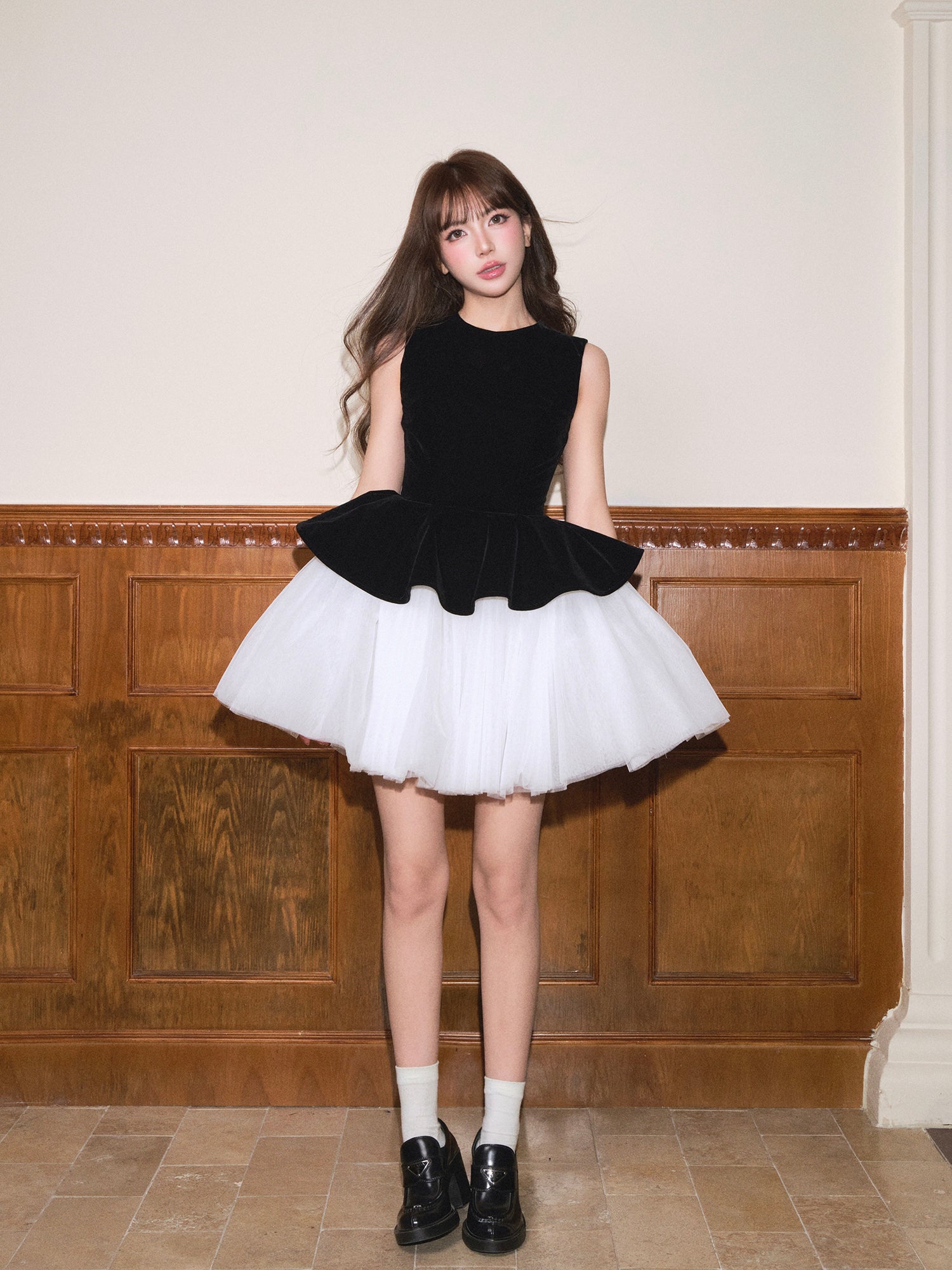 Haute Couture Ballet-Inspired Patchwork Tulle Dress