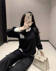 Contrast Logo Knit Set