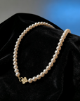 Korean-Inspired Floral Pearl Necklace