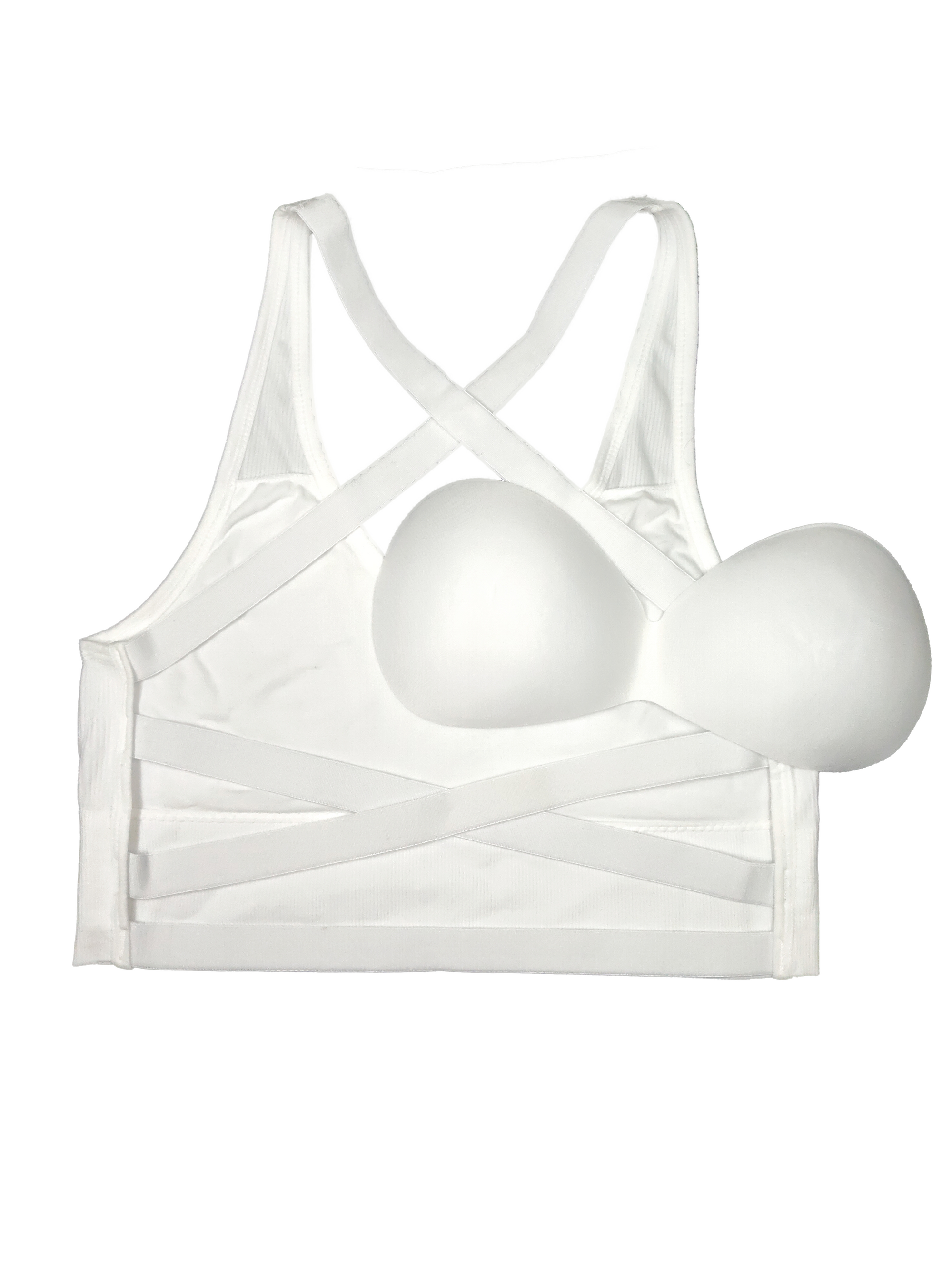 Sensual Cross-Back Built-In Padded Tank Top