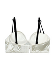 Vintage Court Style Satin Wireless Bra