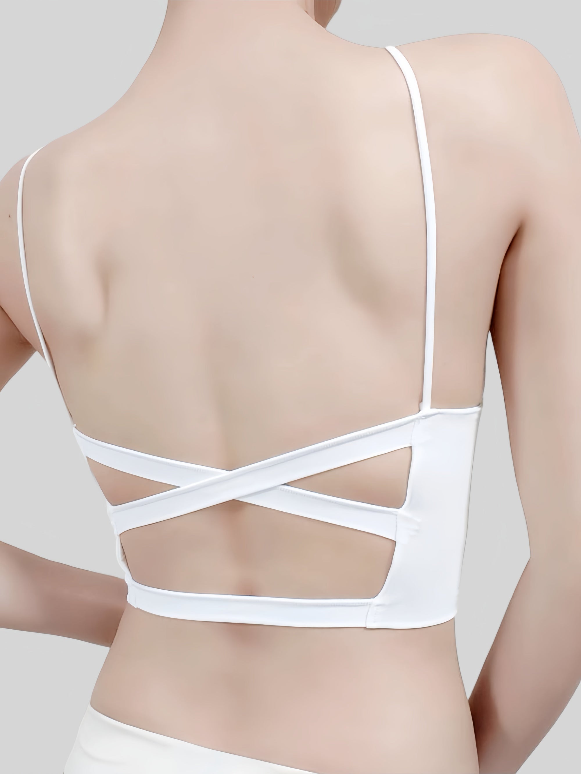 Built-In Padded Cross-Back Bra