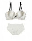 Vintage Court Style Satin Wireless Bra