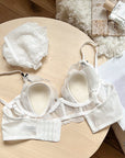 French Bunny Ear Crystal Cup Wireless Bra