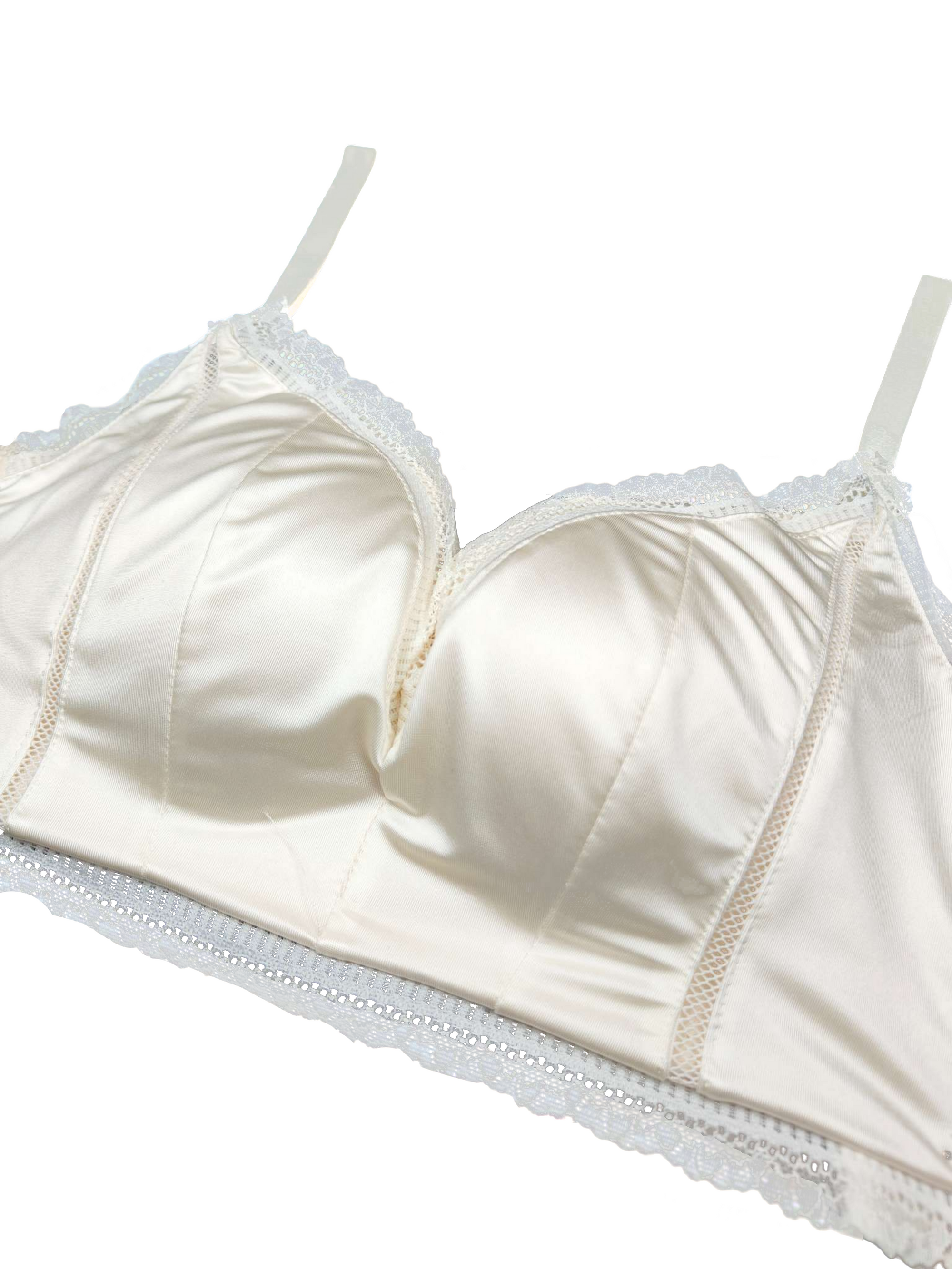 Seamless, Wire-Free, Deep V Milk Silk Lingerie set