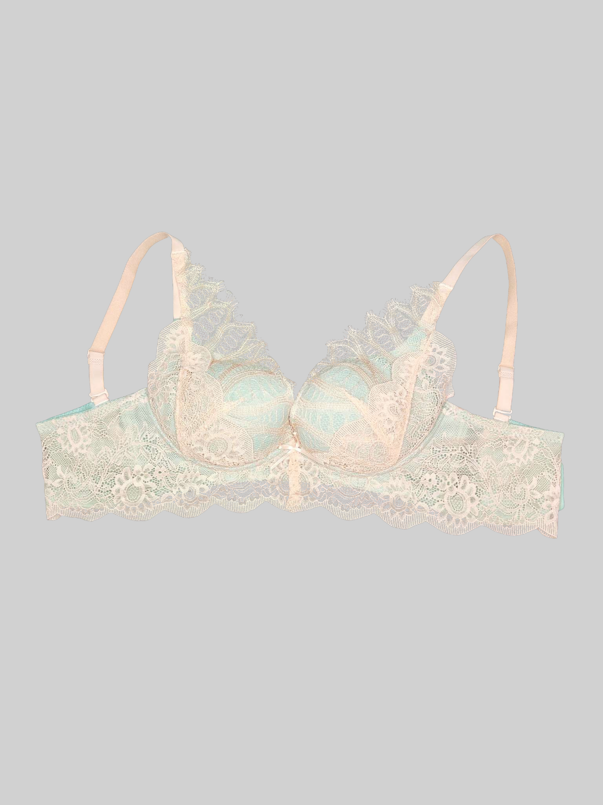 Luxurious Eyelash Lace, Wire-Free Push-Up Bra SET