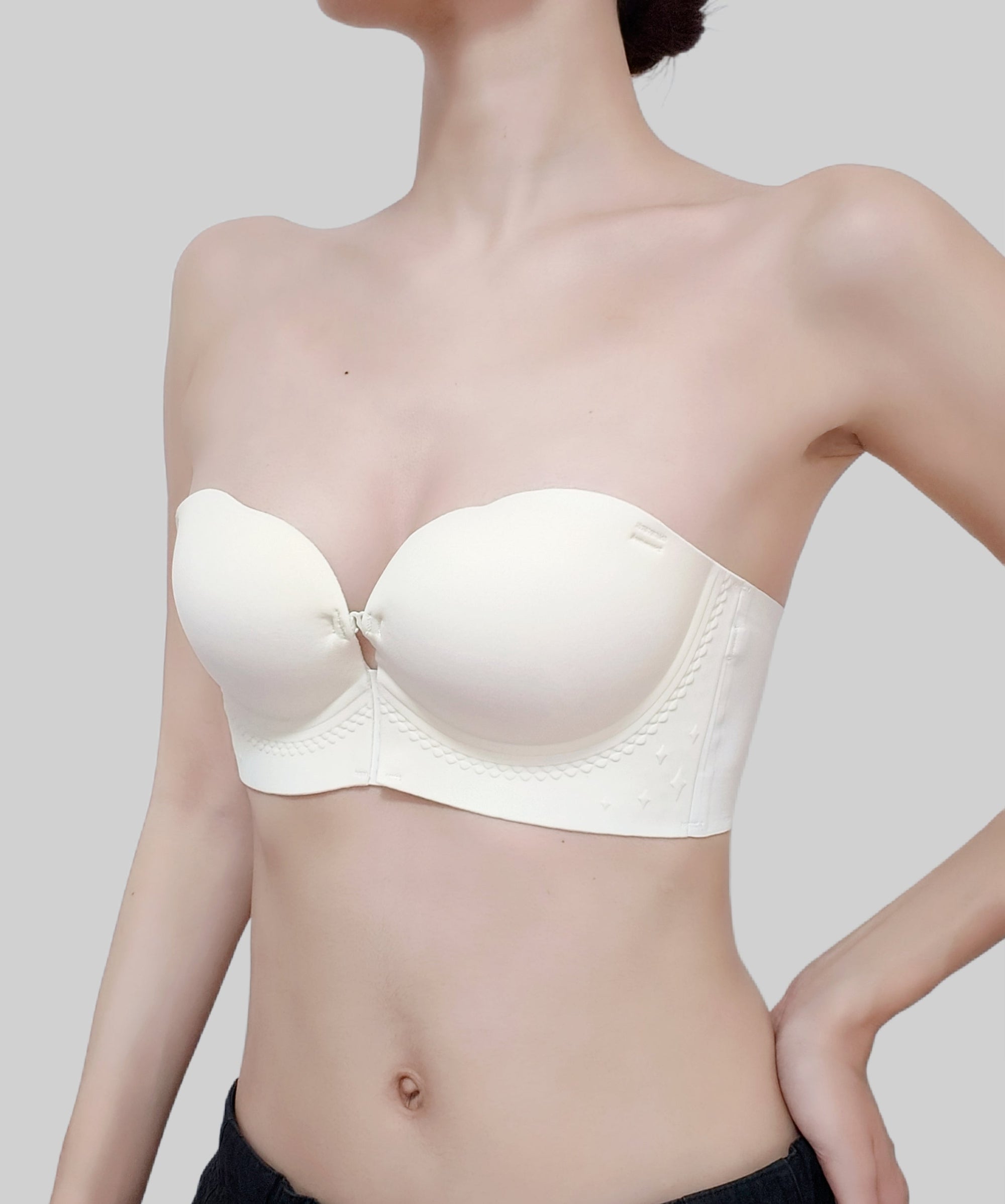 New Front-Clasp Strapless Double-Lock Bra(No Panties Included)