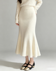 Thick Knit High-Waisted Fishtail Skirt