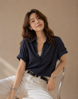 Korean Old-Money Lace Trim Shirt