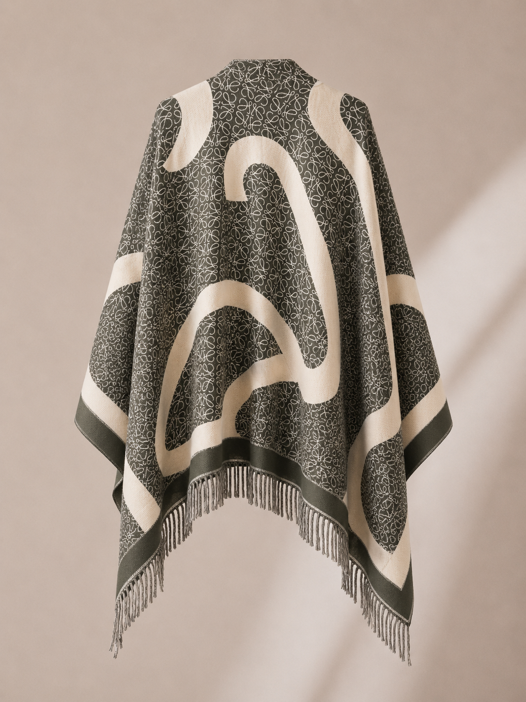 Oversized Double-Sided Cashmere Fringe Wrap