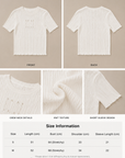 Textured Knit Short Sleeve Top