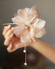 New Chinese Style Pearl Tassel Fabric Sweet Hairpin