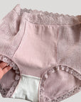 Japan Gun Two-Piece High-Waisted Lace Panties with Mulberry Silk Gusset