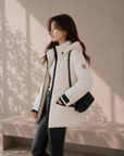 White Duck Down Hooded Jacket