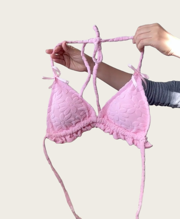 New Pink Bikini 3-Piece Set