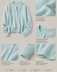 Fluffy Knit Cardigan in Soft Lake Blue