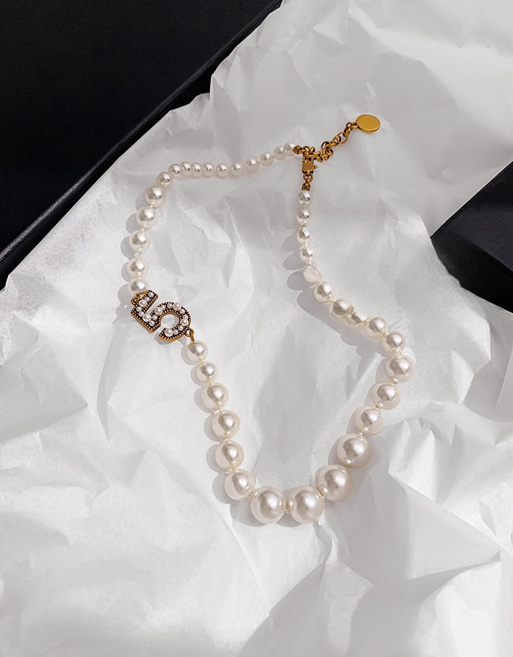 Chanel-Inspired No.5 Pearl Necklace