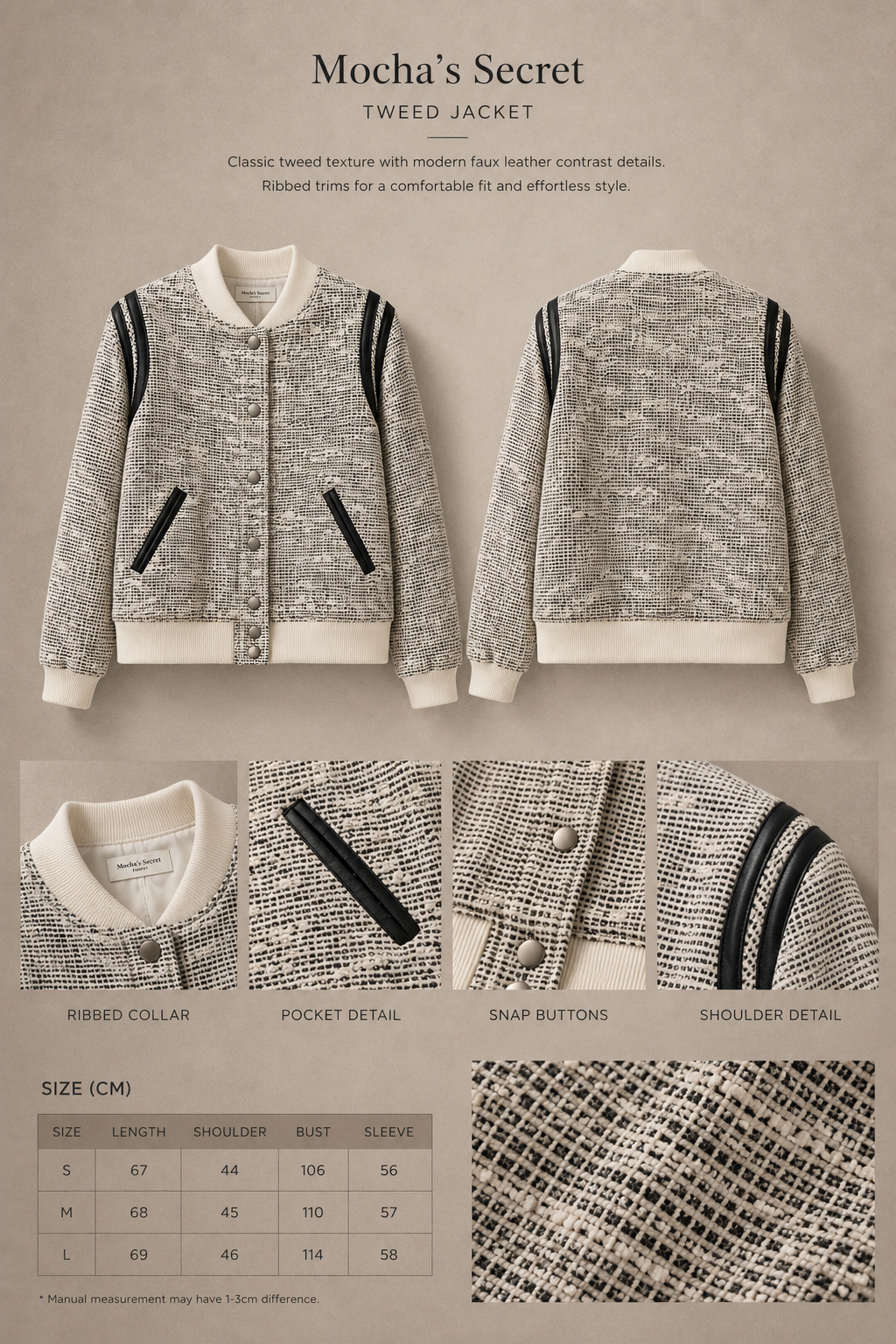 Inspired Quilted Baseball Jacket