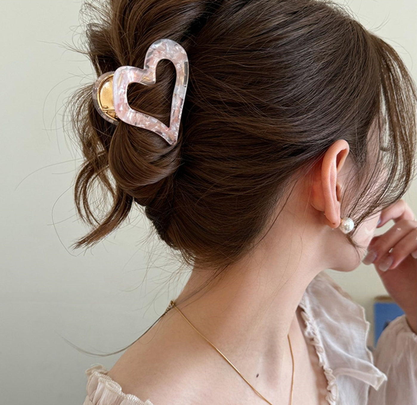 Heart-Shaped High Ponytail Hair Clip