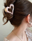 Heart-Shaped High Ponytail Hair Clip