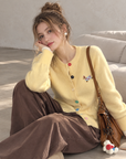 Dopamine Colour-Button Knit Cardigan