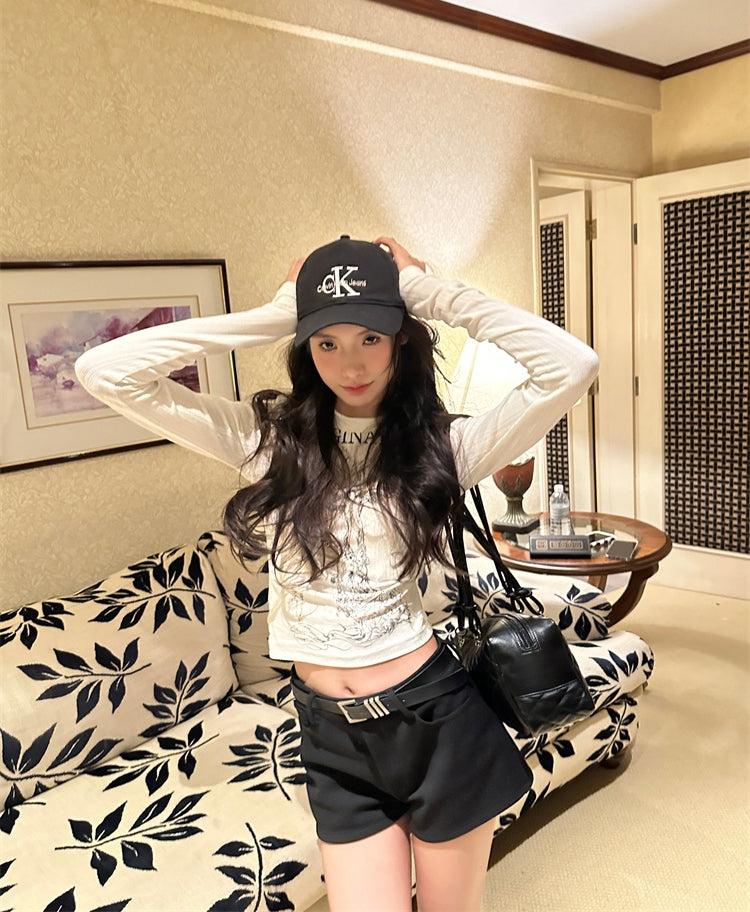 Gothic Cross Long-Sleeve Knit Top