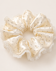 Korean-Inspired Oversized Pearl Satin Scrunchie