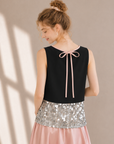 Galaxy Sequin Satin Tank Top