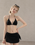 Cool Black Studded Bikini Set