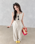 Vintage-Inspired Tie-Back Vest &amp; Pants Set