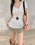 Minimalist V-Neck Fitted Top