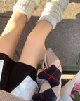 Fleece-lined Faux Skin Stockings