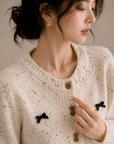 Autumn and Winter Oatmeal Knit Cardigan