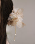 New Chinese Style Pearl Tassel Fabric Sweet Hairpin