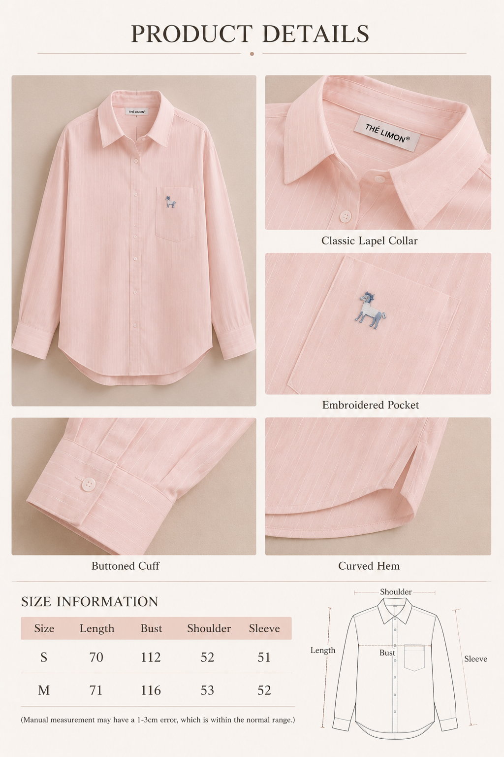 Korean-Style Pink Shirt