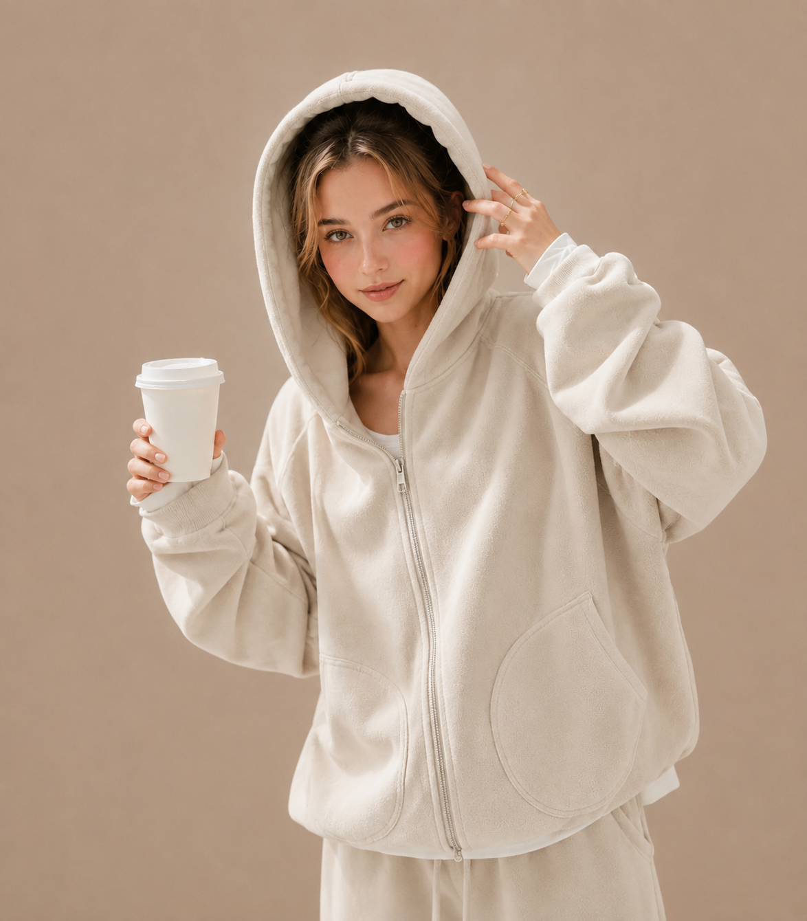 Korean-Style Double-Sided Fleece Lounge Set