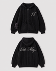Pearl Embroidered Hooded Cardigan