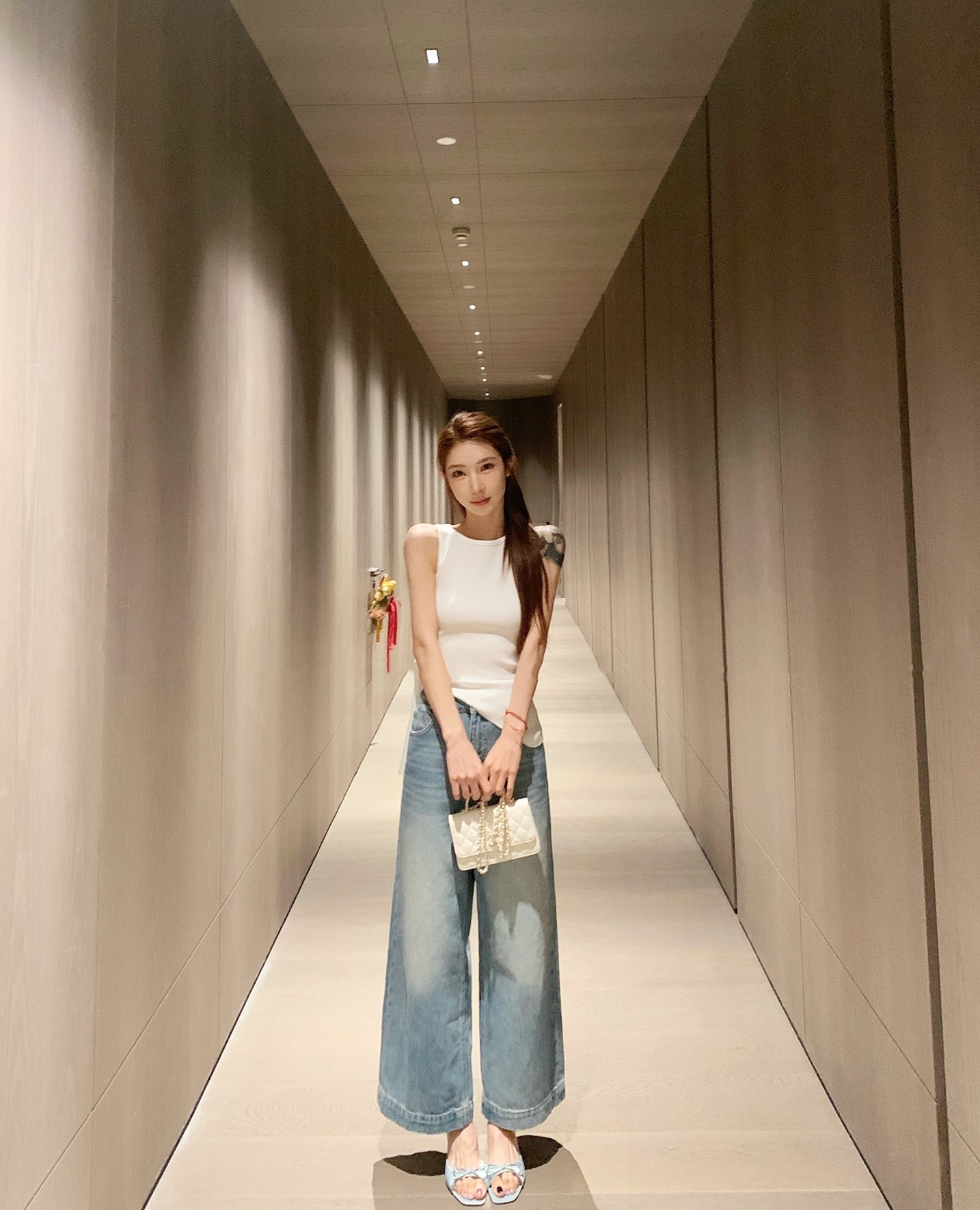 Knit Tie-Detail Racerback Tank