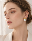 Brushed Silver Stud Earrings