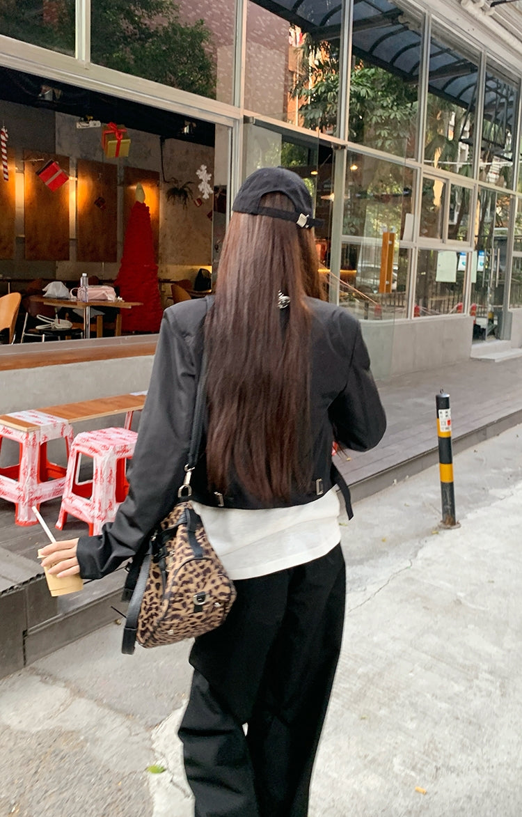 Sweet &amp; Cool Girl Style Stand Collar Jacket