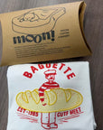 Korean-Style 3D Bread Embroidery Cotton Tee