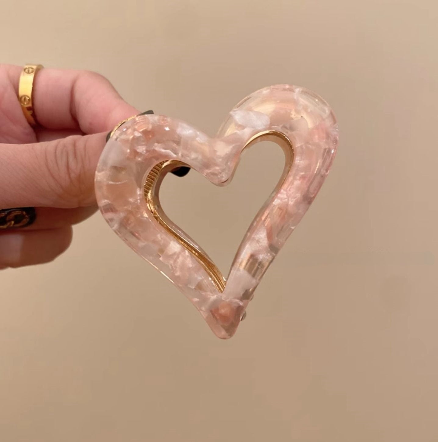 Heart-Shaped High Ponytail Hair Clip