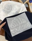 Korean-Inspired Croissant Embroidered Tee