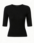 High-Stretch Cotton Half Sleeve Top
