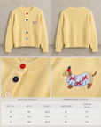 Dopamine Colour-Button Knit Cardigan