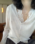 Korean Style Layered Lace V-Neck Camisole